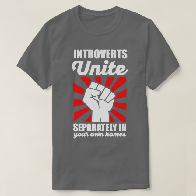 Camiseta Los introvertidos se unen por separado en sus casa (Diseño del anverso)