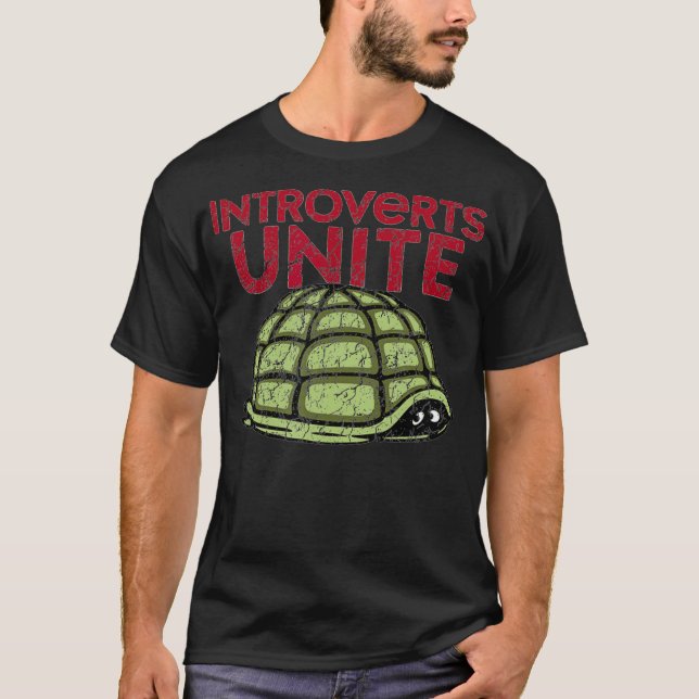 Camiseta Los introvertidos unen a la tortuga solo en el Hou (Anverso)