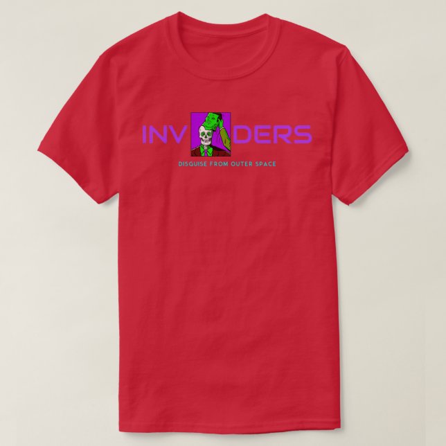 Camiseta Los invasores se disfrazan del espacio ultraterres (Diseño del anverso)