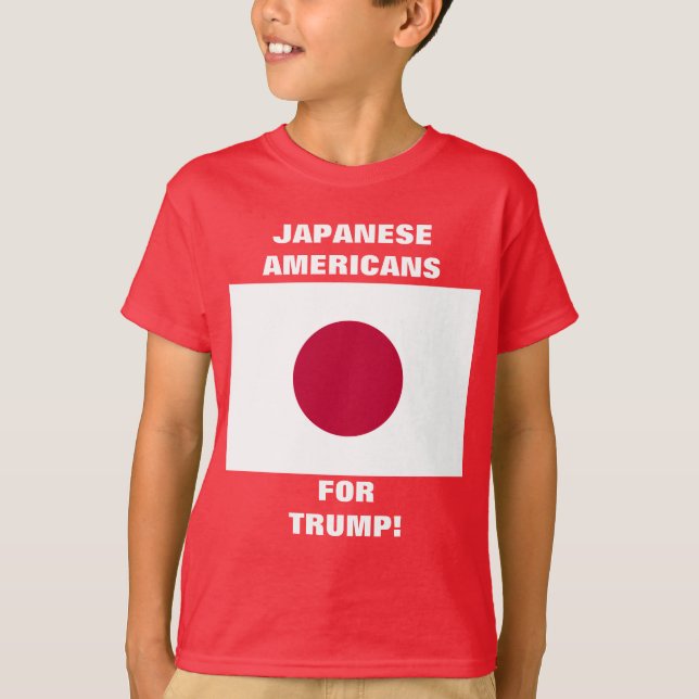CAMISETA ¡LOS JAPONESES ESTADOUNIDENSES POR TRUMP! (Anverso)
