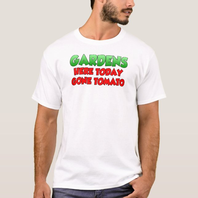 Camiseta Los Jardines Aquí Hoy Se Fueron Tomato (Anverso)