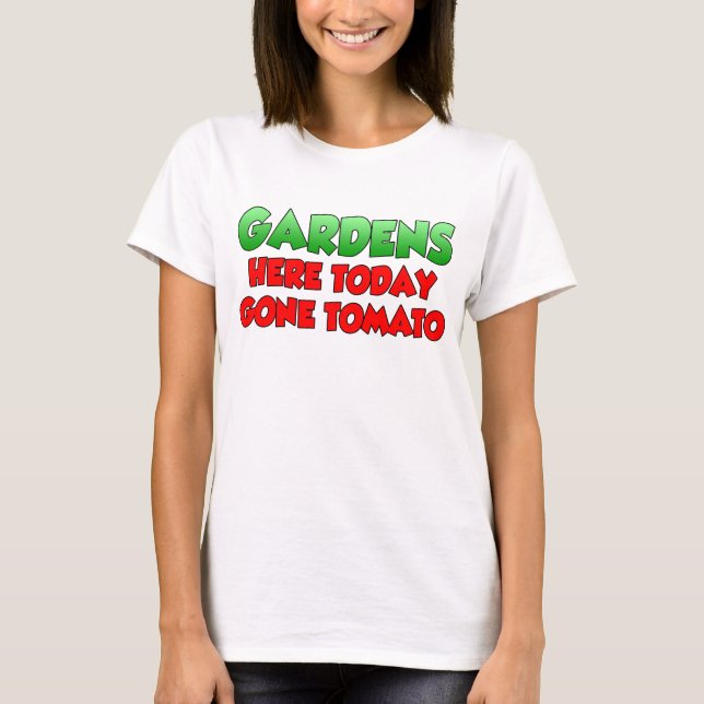 Camiseta Los Jardines Aquí Hoy Se Fueron Tomato (Anverso)