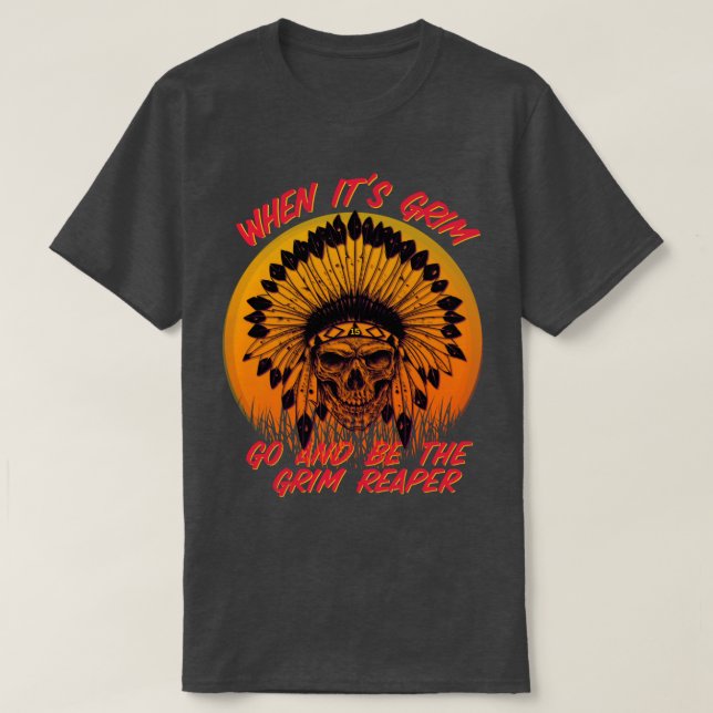 Camiseta Los jefes de Kansas City KC Skyline Be the Grim Re (Diseño del anverso)