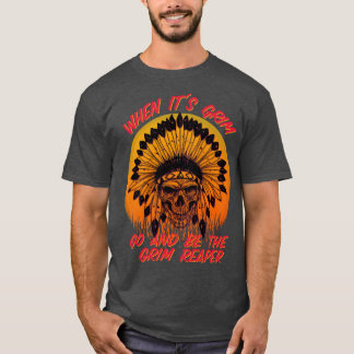 Camiseta Los jefes de Kansas City KC Skyline Be the Grim Re