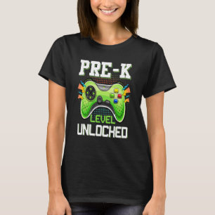 Camiseta Los juegos de video pre-K Level Unlocked Gamer de 