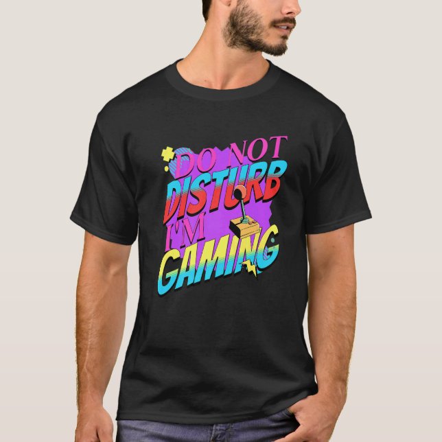 Camiseta Los juegos retro 80 no molestan los juegos (Anverso)