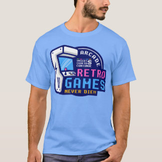 Camiseta LOS JUEGOS RETRO NUNCA MUEREN amigo familia