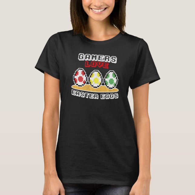 Camiseta Los jugadores aman el videojuego Easter Eggs (Anverso)