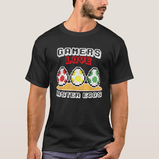 Camiseta Los jugadores aman el videojuego Easter Eggs (Anverso)