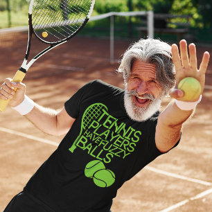 Camiseta Los jugadores de tenis tienen pelotas borrosas