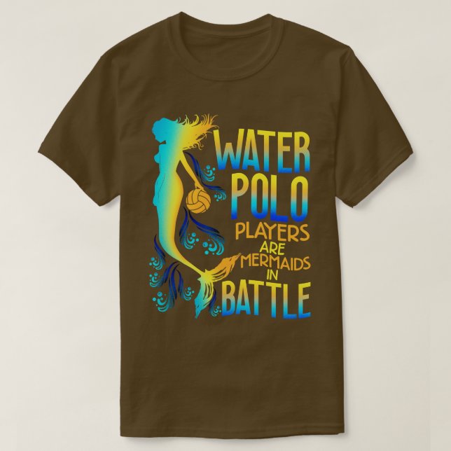 Camiseta Los Jugadores Del Waterpolo Son Sirenas En Batalla (Diseño del anverso)