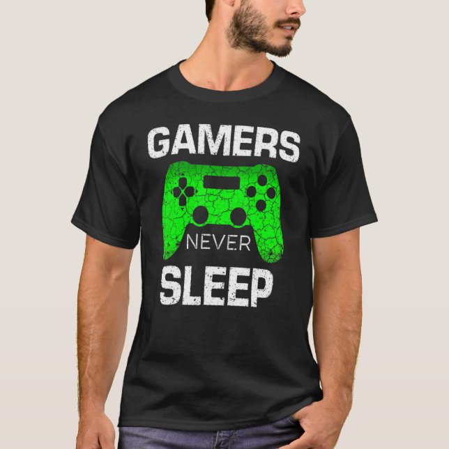 Camiseta Los jugadores nunca duermen a los videojugadores G (Anverso)