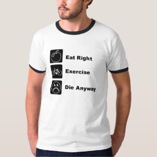 Camiseta Los KRW divertidos comen a la derecha y ejercitan