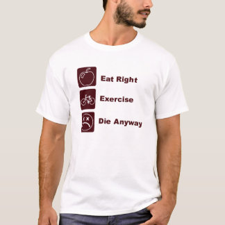 Camiseta Los KRW divertidos comen a la derecha y ejercitan
