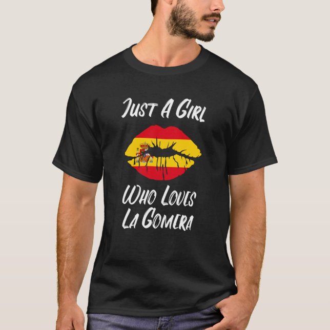 Camiseta Los labios aman la boca la bandera española La Gom (Anverso)