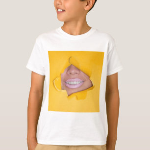 Camiseta Los labios de la cara sonríen amarillo