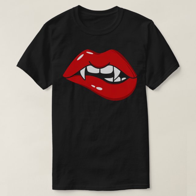 Camiseta Los labios de vampiros con Fang (Diseño del anverso)