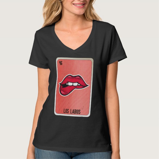 Camiseta Los Labios Mexican Slang Lottery Bingo Cards (Anverso)