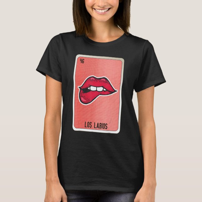 Camiseta Los Labios Mexican Slang Lottery Bingo Cards (Anverso)