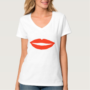 Camiseta Los Labios Rojos Lo Mantienen Simple Dulce