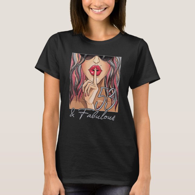 Camiseta Los labios son fabulosos y africanos de 53 años (Anverso)
