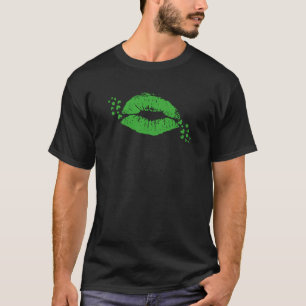 Camiseta Los labios verdes de los besos irlandeses en San P