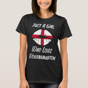 Camiseta Los labios y la boca adoran al Lobo de la bandera 
