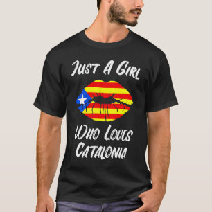 Camiseta Los labios y la boca aman la bandera de Cataluña