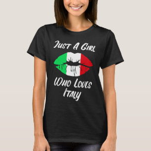 Camiseta Los labios y la boca aman la bandera italiana