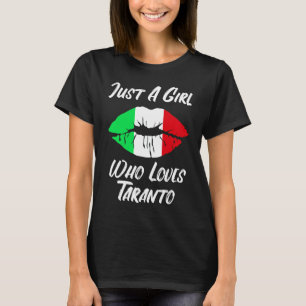 Camiseta Los labios y la boca aman la bandera italiana Tara