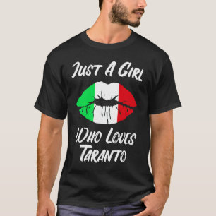 Camiseta Los labios y la boca aman la bandera italiana Tara
