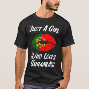 Camiseta Los labios y la boca aman la bandera portuguesa de
