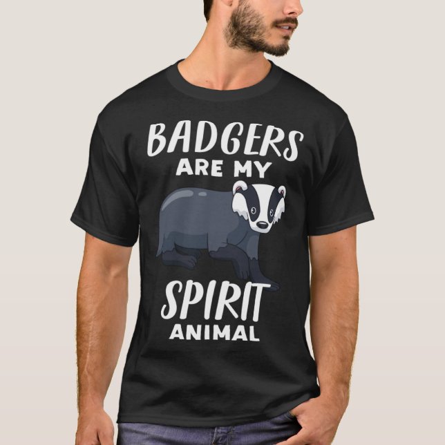 Camiseta Los ladrones son mi Badger de animales de espíritu (Anverso)