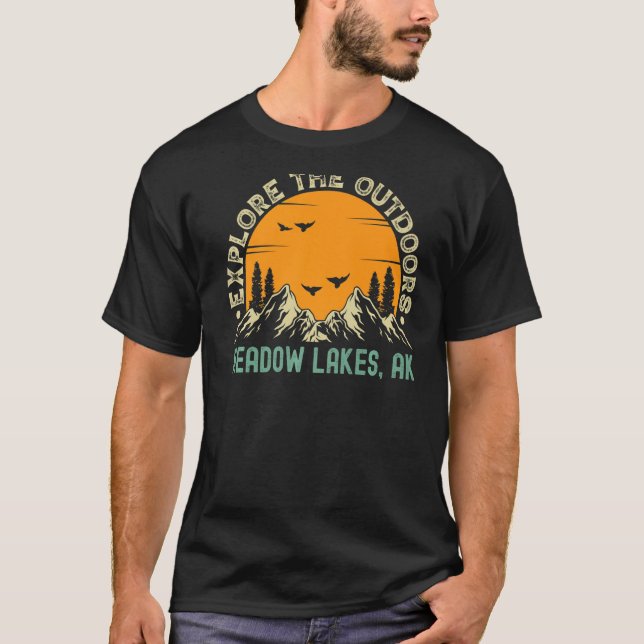 Camiseta Los Lagos De Meadow Alaska Explora El Exterior (Anverso)