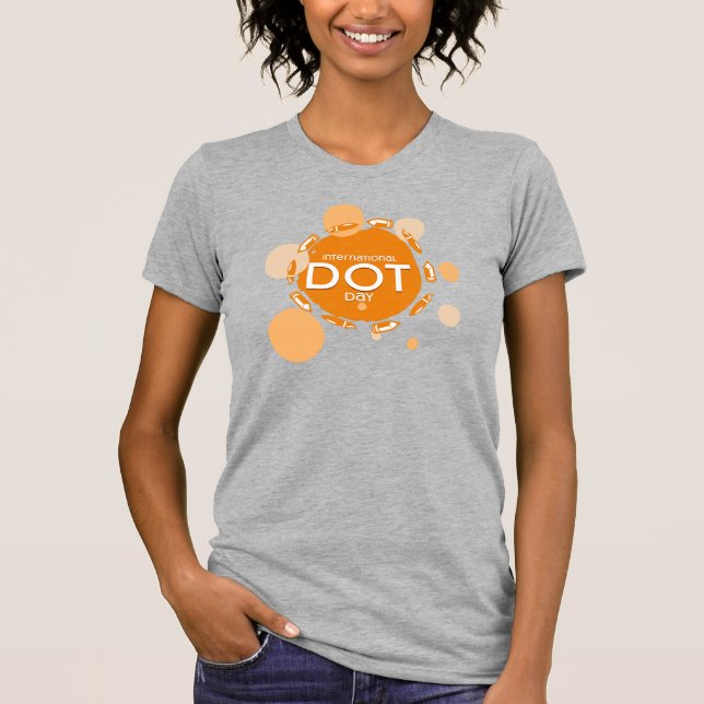 Camiseta Los lápices Naranjas del Día Internacional del Dot (Anverso)