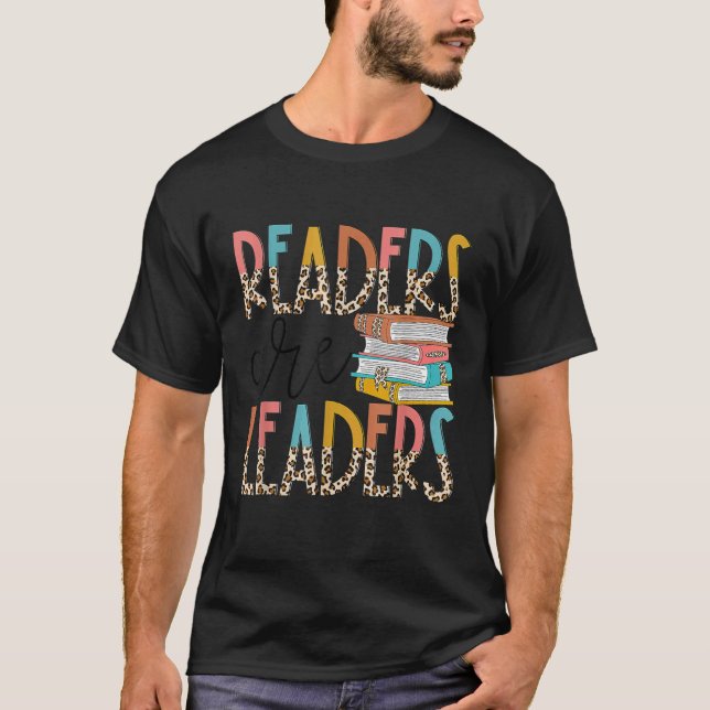 Camiseta Los Lectores Son Líderes Del Libro Boho Leopard De (Anverso)
