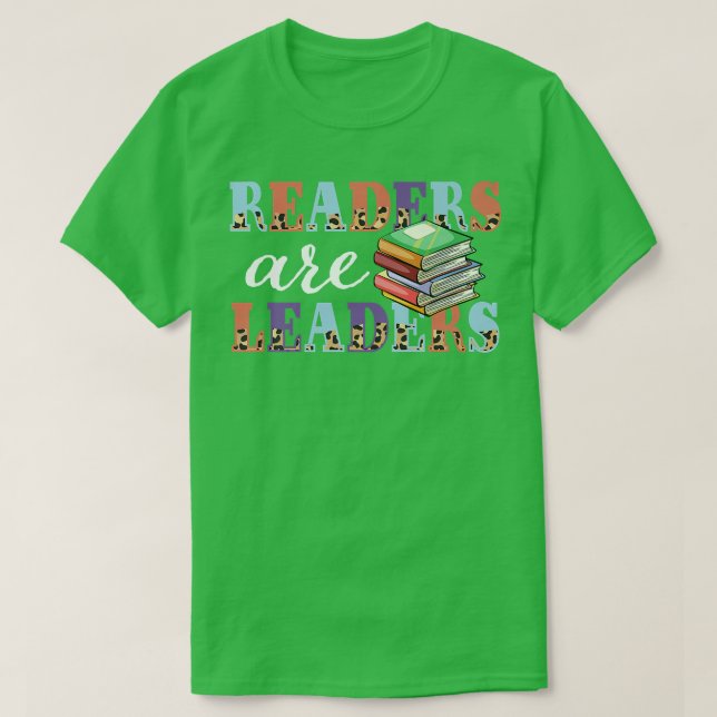 Camiseta Los lectores son líderes del libro Boho Leopard Lo (Diseño del anverso)