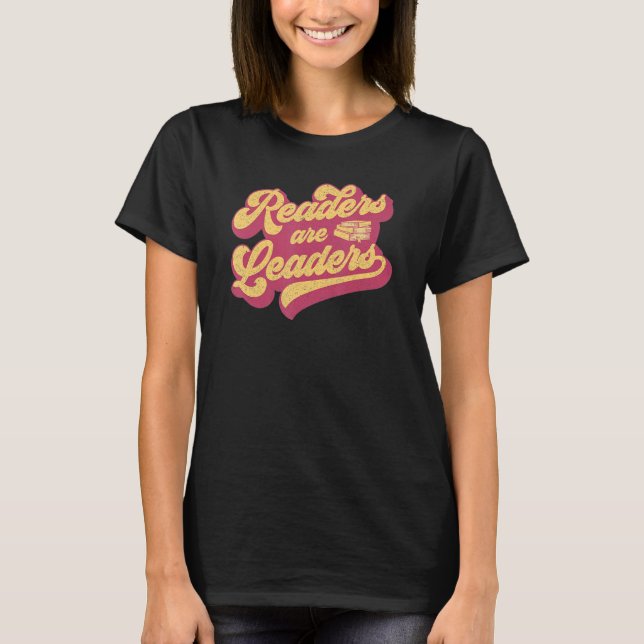 Camiseta Los lectores son líderes Libro Boho Leopardo De vu (Anverso)