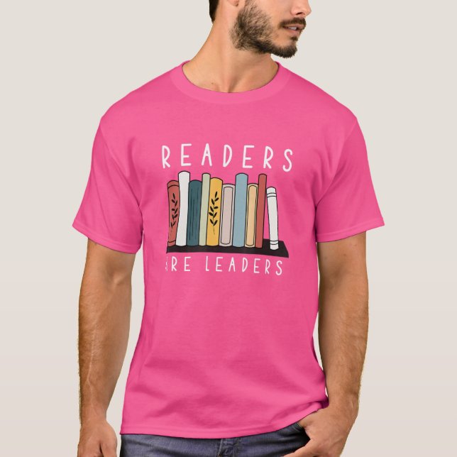 Camiseta Los lectores son líderes que leen libro de libro d (Anverso)