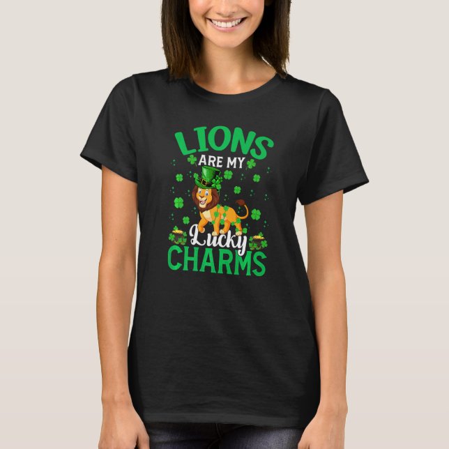 Camiseta Los Leones Graciosos Son Mi Afortunado León St Pat (Anverso)