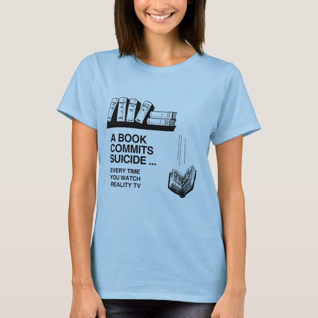 CAMISETA LOS LIBROS CONFÍAN SUICIDIO (Anverso)