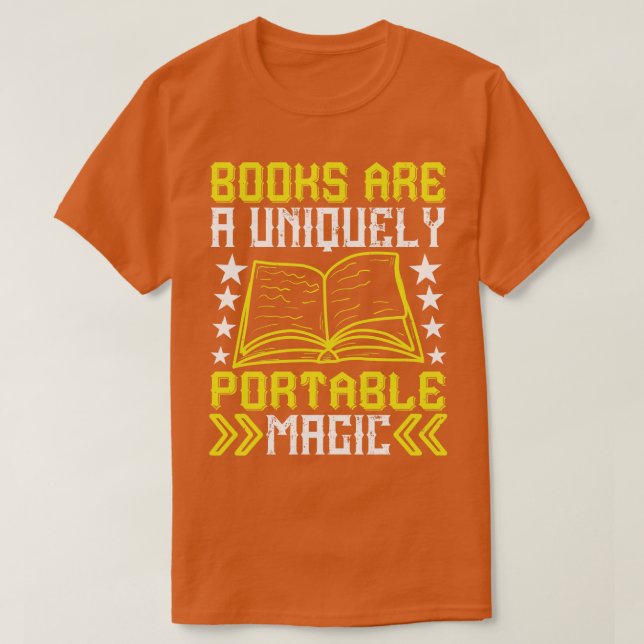 Camiseta Los libros de lectura son mágicos portátiles 1 (Diseño del anverso)