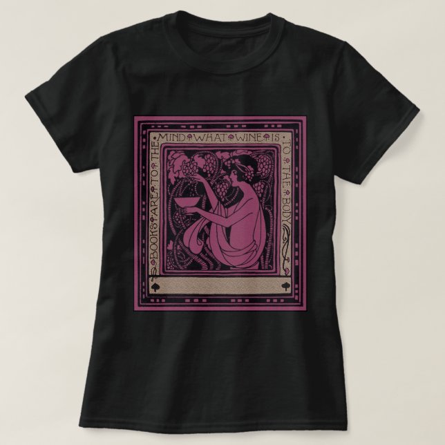 Camiseta Los libros de planchado de Art Nouveau están a la  (Diseño del anverso)