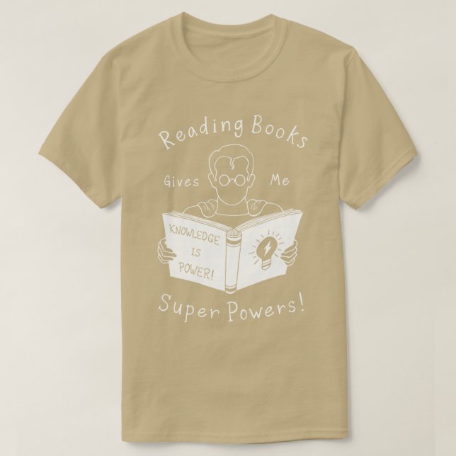 Camiseta Los libros me dan superpoderes (Diseño del anverso)