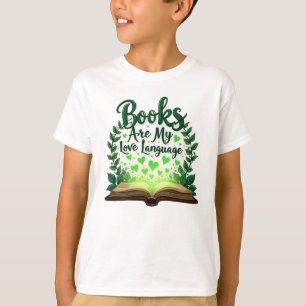 Camiseta Los libros son mi lenguaje de amor leyendo bibliot