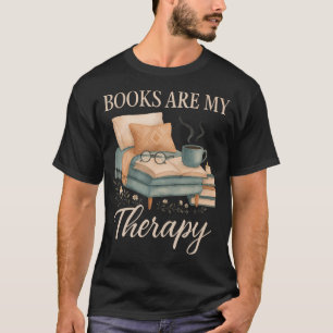 Camiseta Los libros son mi terapia Rincón acogedor de lectu