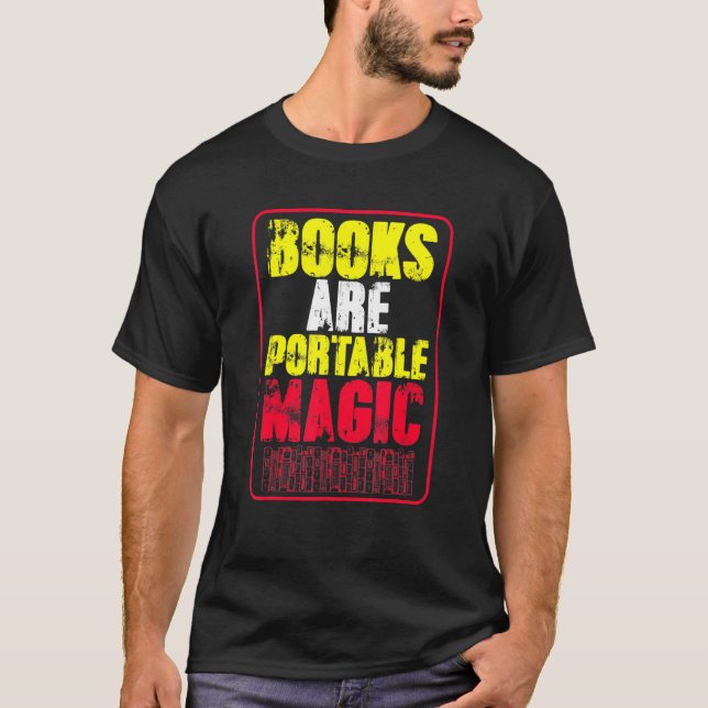 Camiseta Los libros son un juego de palabras mágico Inspira (Anverso)