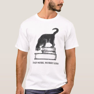 Camiseta Los libros y los gatos son la felicidad del alma