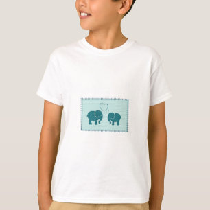 Camiseta Los lindos y modernos elefantes románticos adorabl