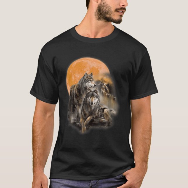 Camiseta Los lobos de los hombres de montaña miran a los na (Anverso)